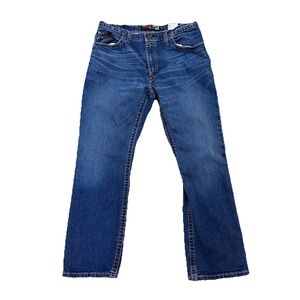 Ariat FR Mens M4 Boot Cut Low Rise Denim Jeans 36x32 Blue Cotton